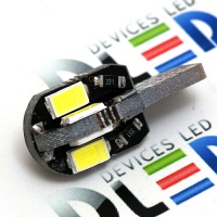 Автомобильная светодиодная лампа T10 - W5W - 8 SMD 5630 + Обманка (2шт.)